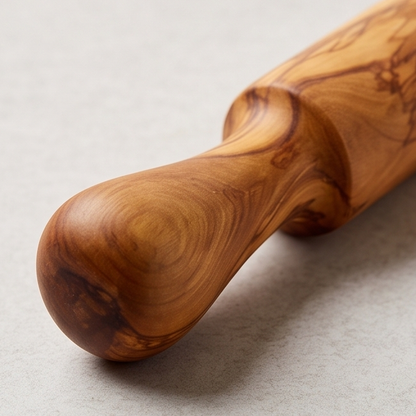 Rouleau à pâtisserie professionnel en bois d'olivier | Rouleau à pâte traditionnel en bois dur