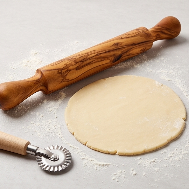 Rouleau à pâtisserie professionnel en bois d'olivier | Rouleau à pâte traditionnel en bois dur