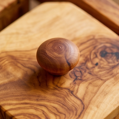 Olive Wood Spice Rack With 8 Containers And Spoons, Hand Crafted Eco Friendly Tea Coffee Sugar Boxes With Lids