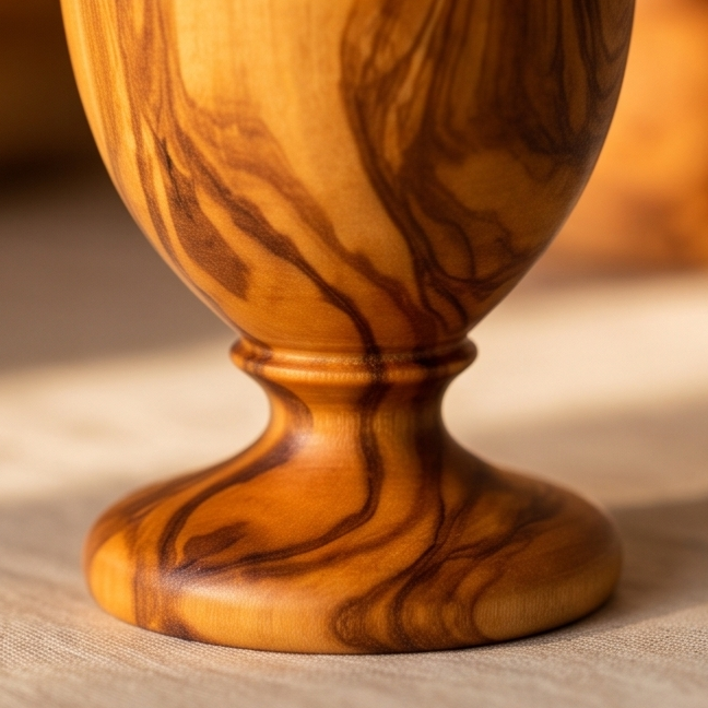 Coquetier en bois d'olivier | Support de petit-déjeuner en bois pour œuf à la coque