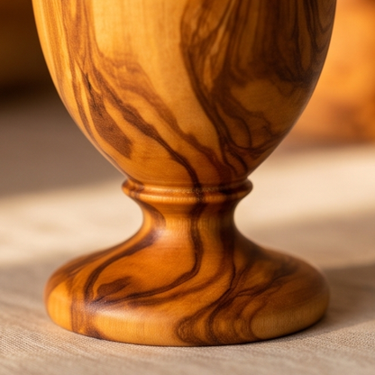Coquetier en bois d'olivier | Support de petit-déjeuner en bois pour œuf à la coque