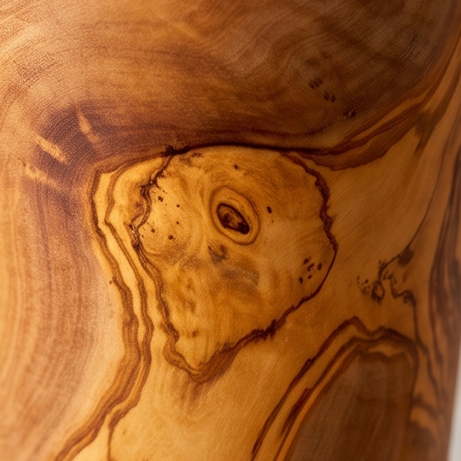 Support à ustensiles de luxe en bois d'olivier massif | Organiseur de rangement rustique pour plan de travail de cuisine
