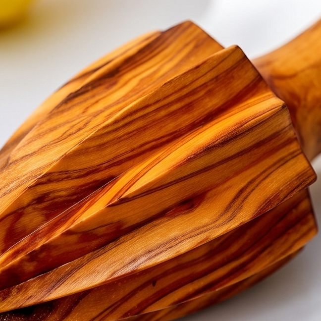Presse-citron en bois d'olivier fabriqué à la main | Presse-agrumes en bois