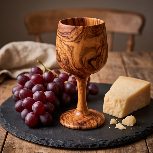 Olive Wood Wine Cup, barware, wine lovers, gift, gift for him, gift for her, decor