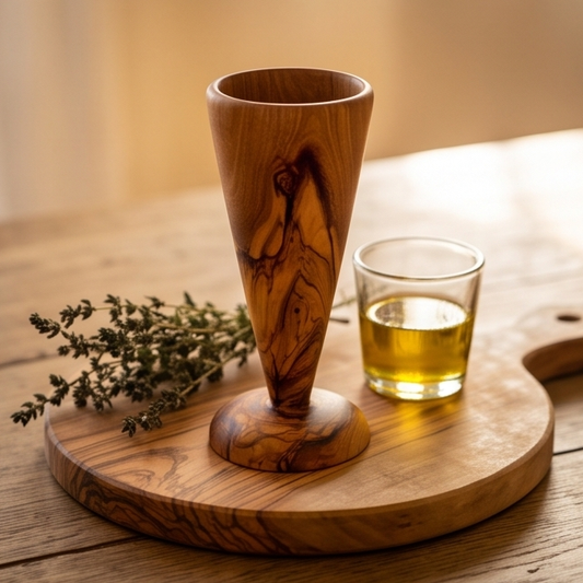 Olive Wood Wooden Cone Shaped Cup