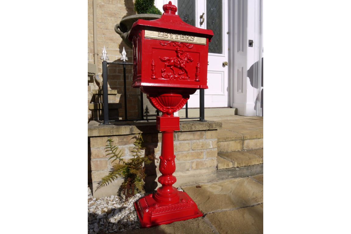 Aluminium Post Box Green
