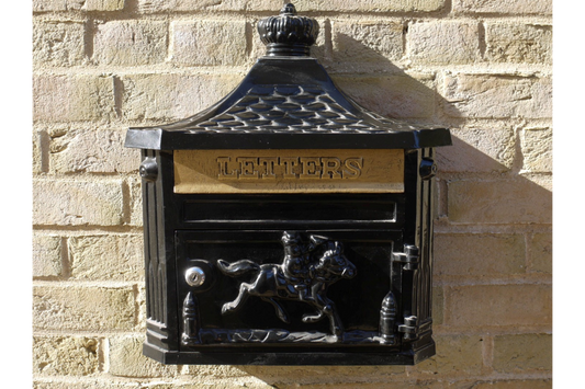 Aluminium Wall Post Box Black