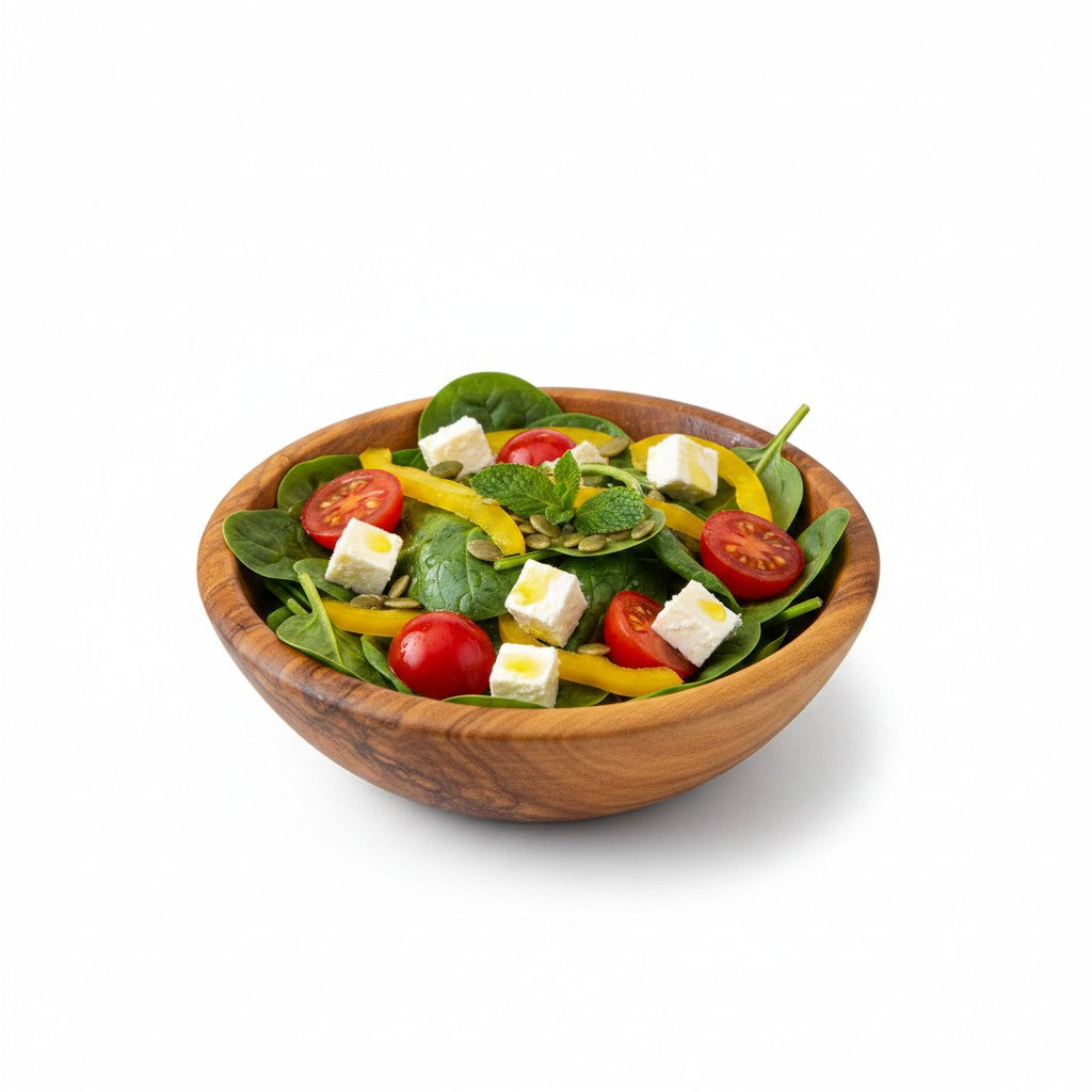 Handmade Olive Wood Bowl | Hand-Turned Wooden Salad Fruit & Serving Bowl | Beautiful Swirling Natural Grain | 6–20 cm
