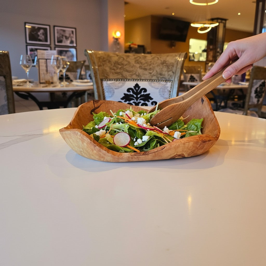 Handcrafted Olive Wood Boat Bowl – Rustic Canoe-Shaped Serving Platter – Natural Fruit & Bread Vessel (Available in Sizes 20cm to 35cm+)