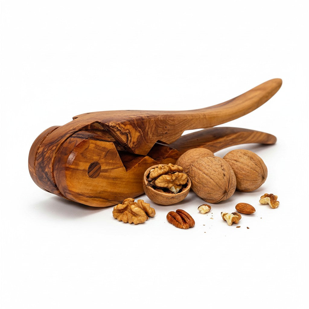 Olive Wood Pliers Nutcracker | Handheld Wooden Lever Manual Walnut Cracker