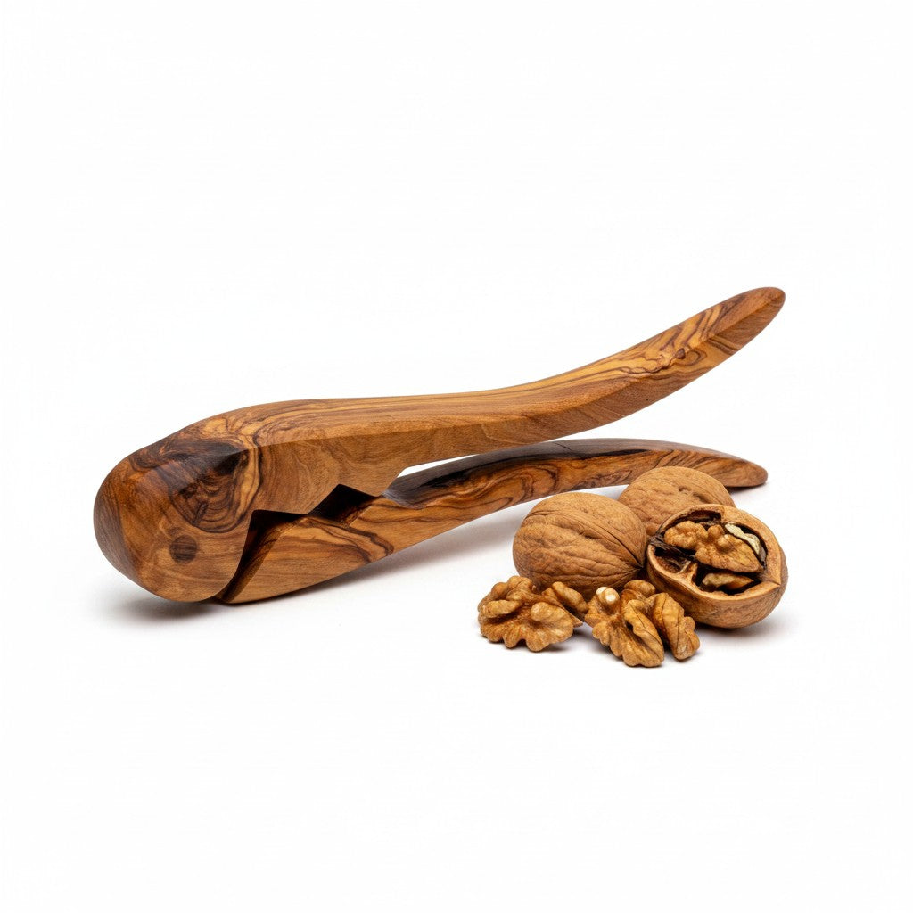 Olive Wood Pliers Nutcracker | Handheld Wooden Lever Manual Walnut Cracker