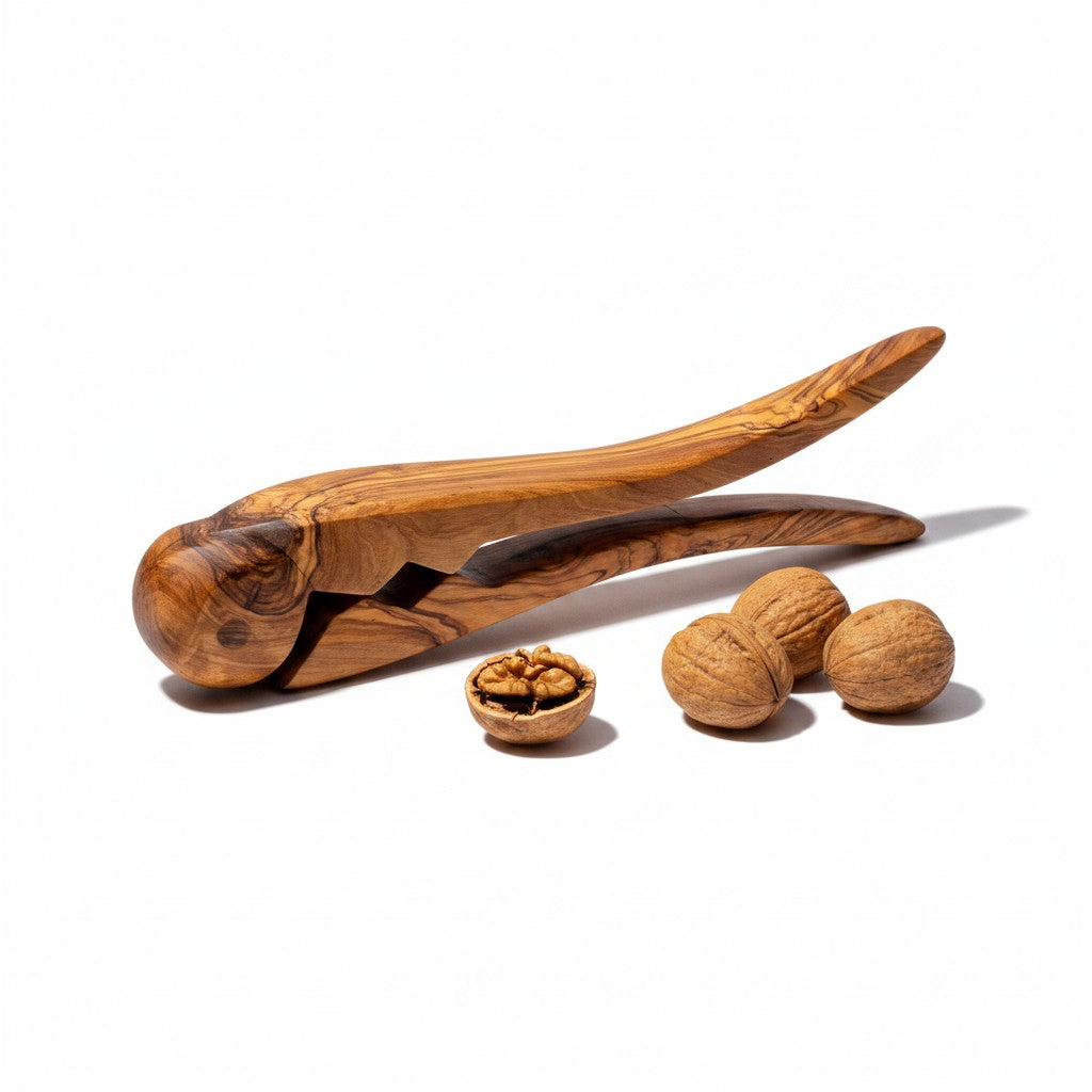 Olive Wood Pliers Nutcracker | Handheld Wooden Lever Manual Walnut Cracker