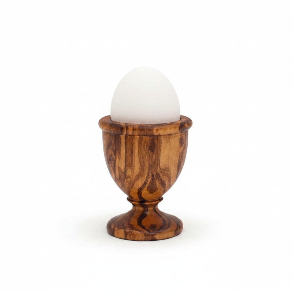 Olive Wood Egg Cup | Wooden Soft Boiled Egg Holder Breakfast Serving Stand