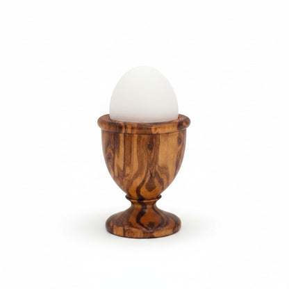 Olive Wood Egg Cup | Wooden Soft Boiled Egg Holder Breakfast Serving Stand