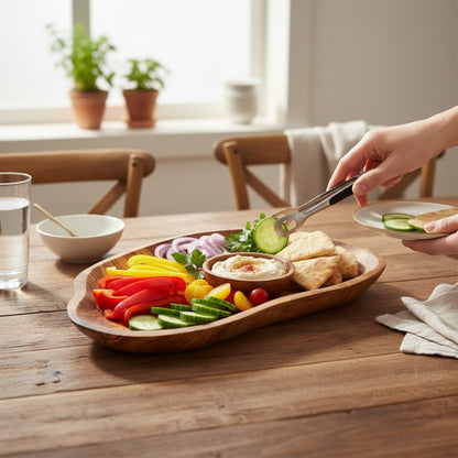 Olive Wood Charcuterie Board | Rustic Live Edge Serving Platter Cheese Tray