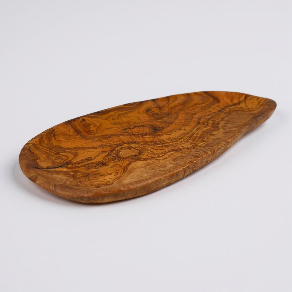 Olive Wood Charcuterie Board | Rustic Live Edge Serving Platter Cheese Tray
