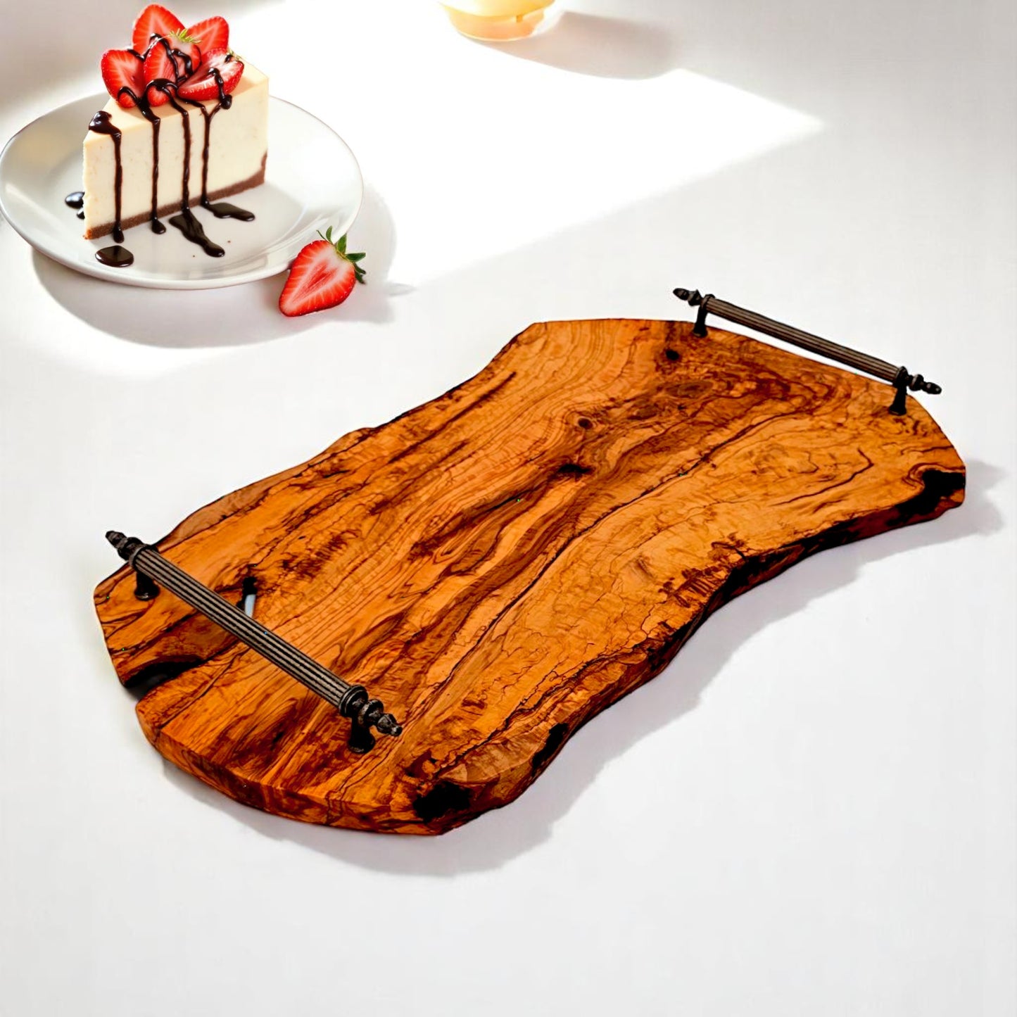Olive Wood Rustic Tray