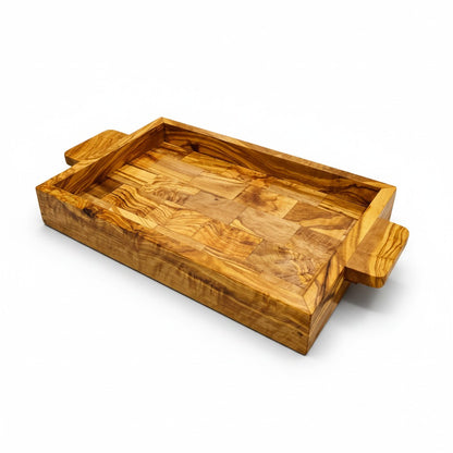Plateau en bois d'olivier à bois de bout 40 cm et 45 cm