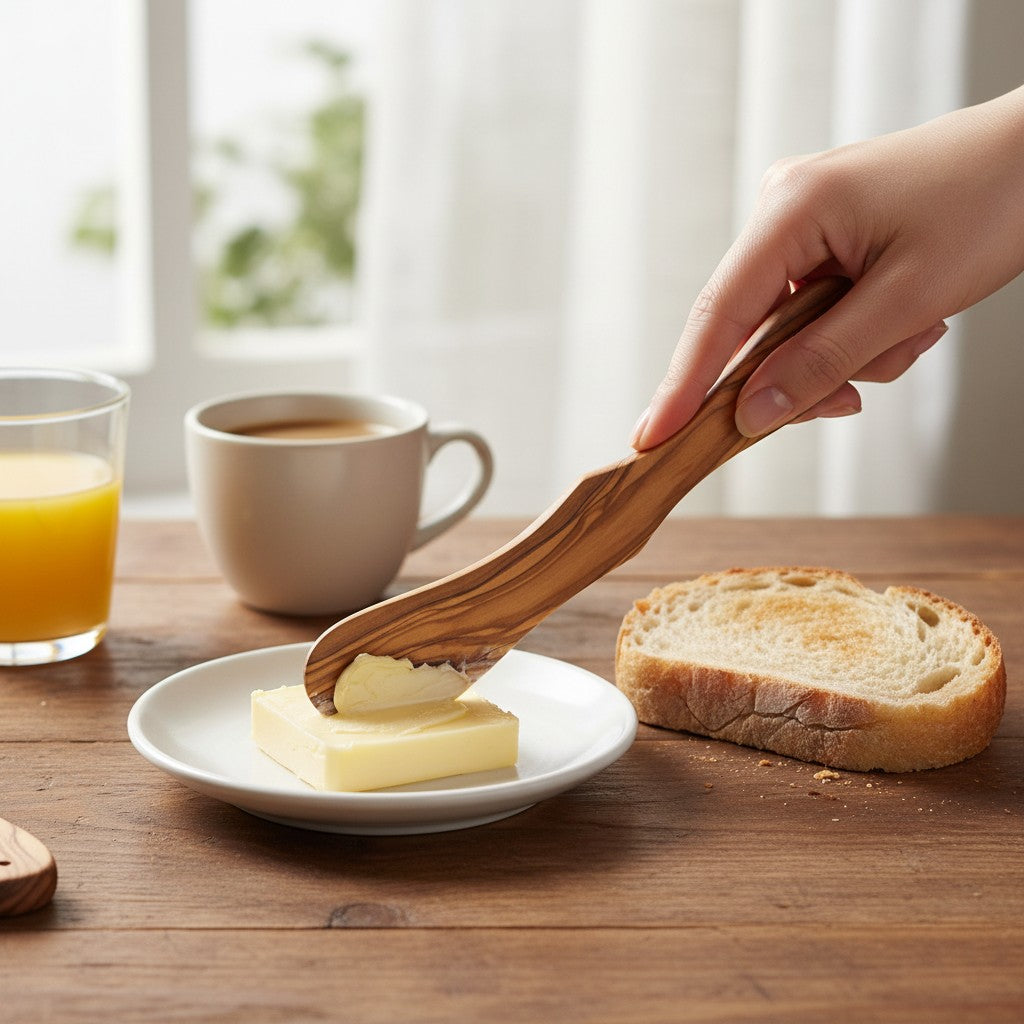 Olive Wood Wooden Butter Knife 17 cm