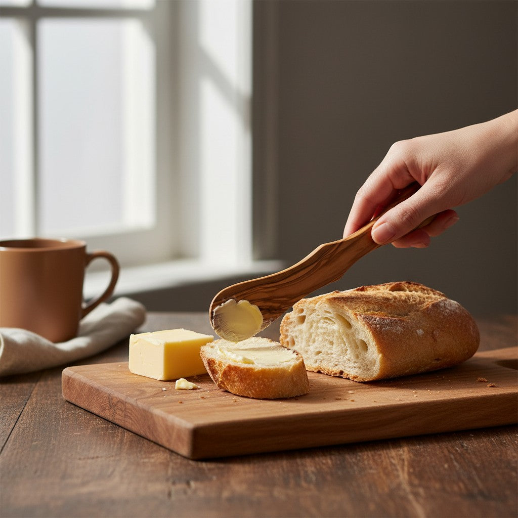 Olive Wood Wooden Butter Knife 17 cm
