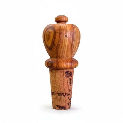 Olive Wood Wooden Bottle Stopper Handcrafted Wine Cork | Mushroom | Pear | Round | Apple