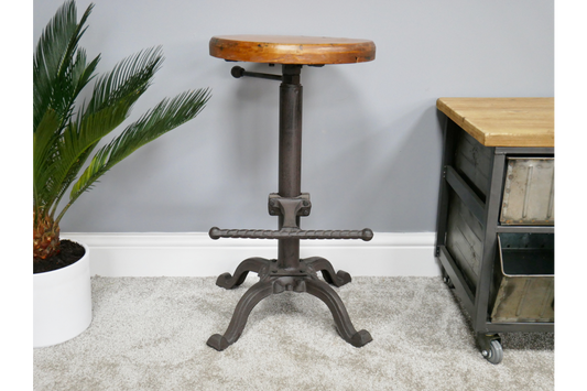 Stool With Wooden Top