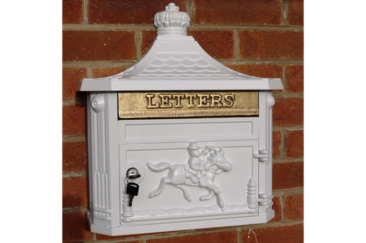 Aluminium Wall Post Box White
