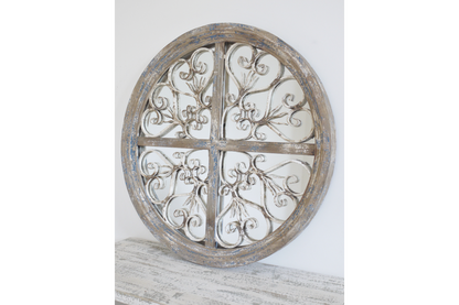 Round Rustic Mirror