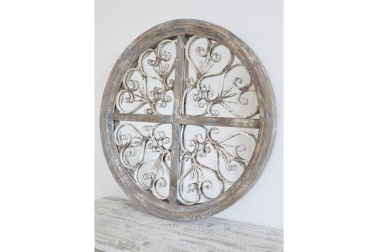 Round Rustic Mirror