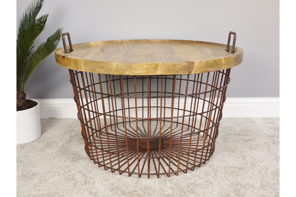 Basket With Wood Lid