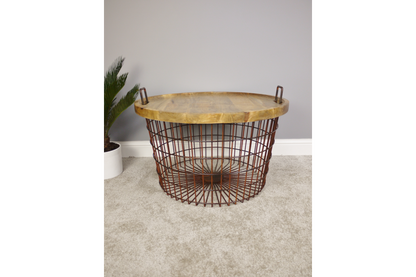 Basket With Wood Lid