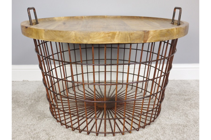Basket With Wood Lid