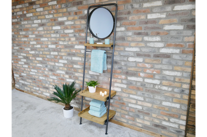 Industrial Shelves & Mirror