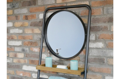 Industrial Shelves & Mirror