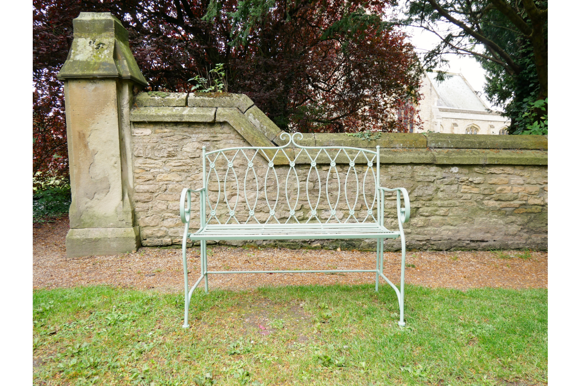 Pistachio Button Bench