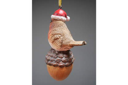 Robin On Acorn Tree Decoration