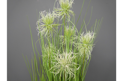 Artificial Grass With White Flowers
