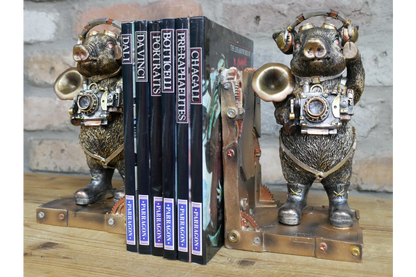 Steampunk Pig Bookends