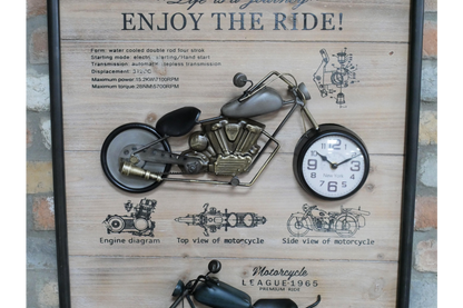 Motorbikes Clock