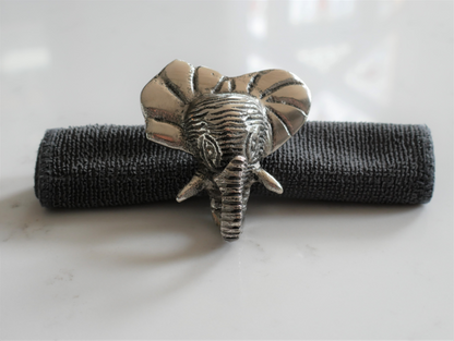Set Of 4 Elephant Napkin Rings