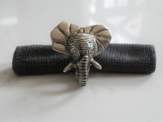 Set Of 4 Elephant Napkin Rings