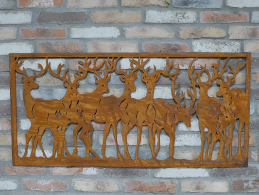 Rusty Stag Wall Decoration