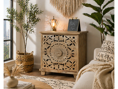 Carved Bedside