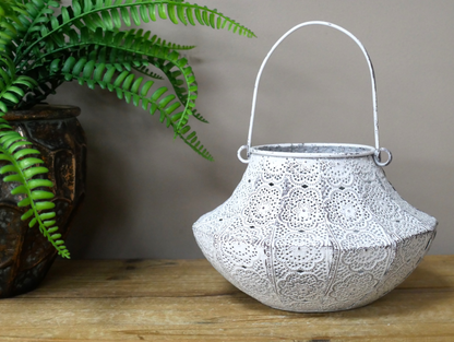 White Candle Holder