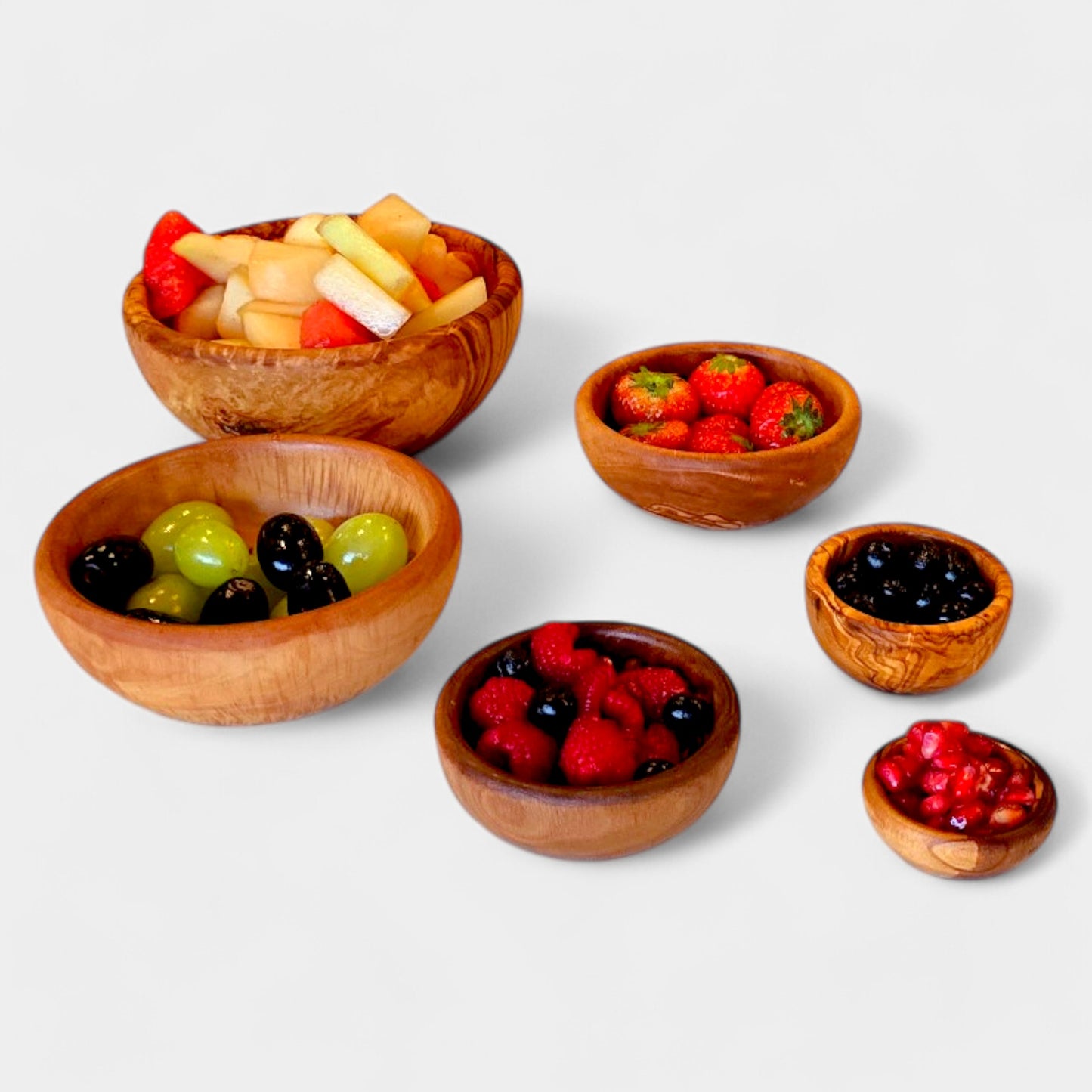 Olive Wood Bowl Set of 6 Small Bowls