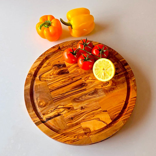 Olive Wood Round End Grain Cutting Board 30 | 40cm