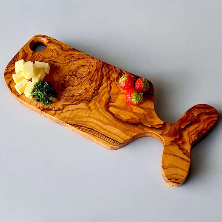 Fish Shaped Olive Wood Serving Board