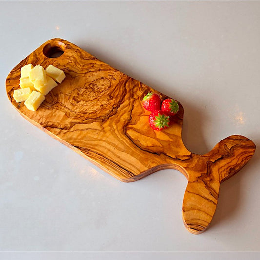 Fish Shaped Olive Wood Serving Board