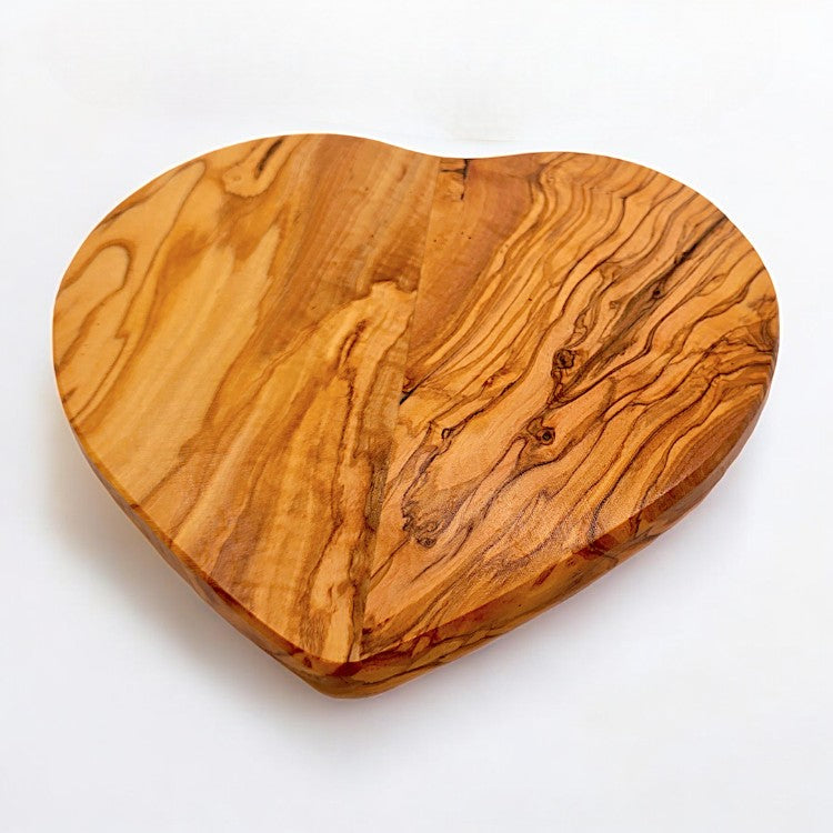 Olive Wood Handcrafted Heart Shaped Charcuterie Wooden Chopping/Cutting/Cheese Serving Board