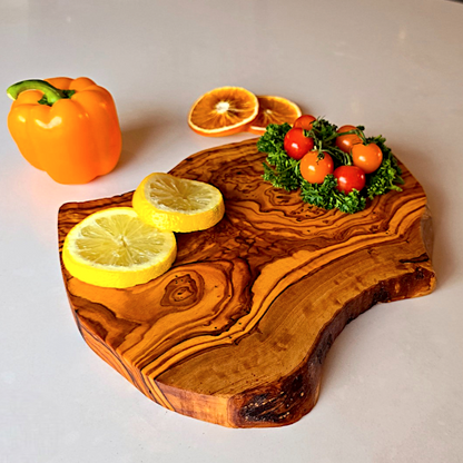 Olive Wood Irregular Shaped Cheese Board | 20-60 cm